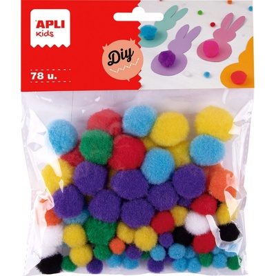 APLI POM-POM kuličky 78 ks – Zboží Mobilmania
