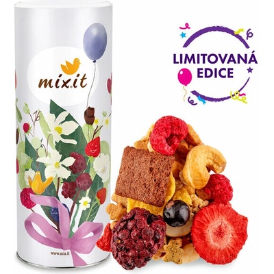 Mixit Narozeninový mix granola, sušenky, ovoce a ořechy 570 g – Zbozi.Blesk.cz
