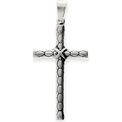 MPM Dámský ocelový nerezový přívěsek 70252 stříbrné barvy křížek