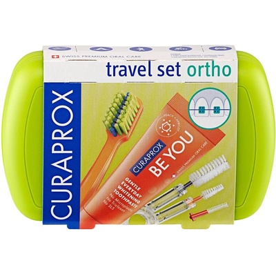 CURAPROX Be You Ortho Комплект за път със сгъваема четка 5460, зелен
