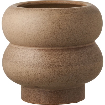 House Nordic keramický květináč hnědý boho do obýváku 19 cm