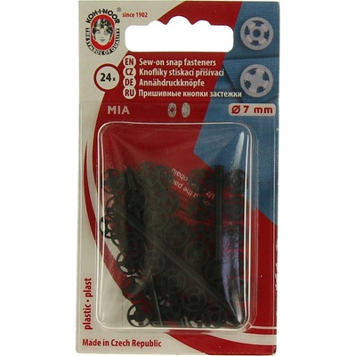 VTC Patenty plastové MIA černé (7 mm)