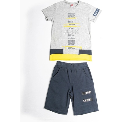 JOYCE Chlapecká souprava s kraťasy "ASK"/šedá šedá