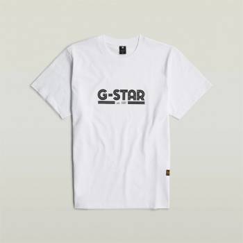 Image 1 of G Star Тениска G Star Line Script Loose T Shirt - White