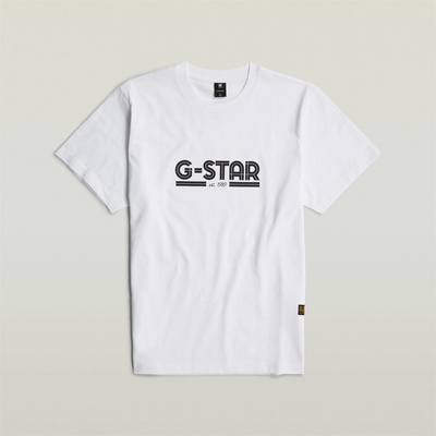 G Star Тениска G Star Line Script Loose T Shirt - White