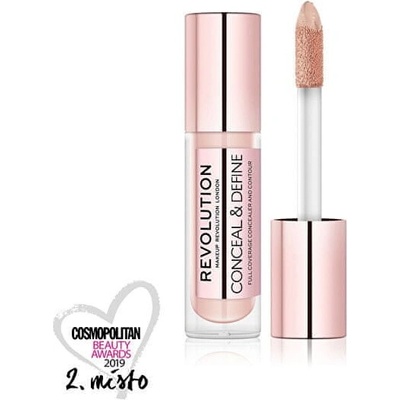 Makeup Revolution Conceal & Define Tekutý korektor C6 3,4 ml