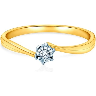 Savicki Zásnubný prsteň dvojfarebné zlato diamant SAVPI KU 27897 Z