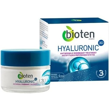 BIOTEN Нощен крем за лице против бръчки с хиалуронова киселина, Bioten Hyaluronic 3D Night Cream 50ml