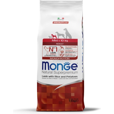 Monge Speciality Line Mini Adult Monoprotein суха храна за кучета - агнешко, ориз, картофи 7, 5 кг