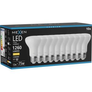 Mexen Nova 10x LED крушка E27, R63, 12W, Топла - 3000K, 1260 lm - L104-E27-1230-01x10 (L104-E27-1230-01x10)