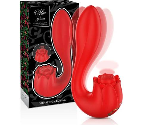 Mia Selena Stimulator Vibrating Tapping Red