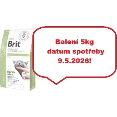 Brit Vetrerinary Diet Cat Grain Free Diabetes Chicken & Pea 5 kg