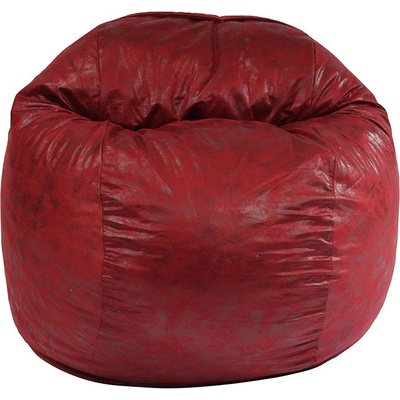 PUFRELAX Пуф барбарон, 400л. , Matusalem - Cranberry, Перящ се калъф, Подходящ за деца, Пълнеж с микс от мемори пяна и дунапрен, Гама Premium, 8422 (PUF-M-M-PT-CRB)