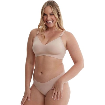 Momcozy Сутиен за бременни и кърмачки Momcozy - YN21, размер XL, бежов (647168301350)