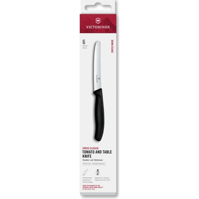 Victorinox Súprava paradajkových nožov 6-dielna čierna 11cm