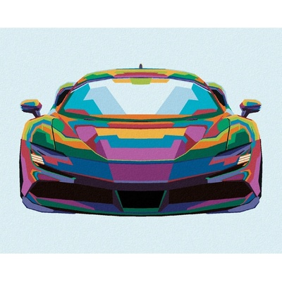 Zuty Malování podle čísel BAREVNÉ SPORTOVNÍ AUTO