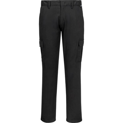 Portwest S231 Streč Slim Fit Combat nohavice, Veľkosť 33, Farba Black