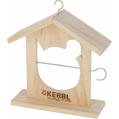 Kerbl Solo Závesné kŕmidlo pre vtáky držiak na lojové guličky 17 x 22 x 19 cm drevo 87042