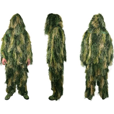 Mil-Tec Ghillie s nehořlavou úpravou zbarvení Woodland