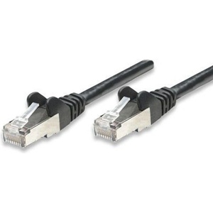 Manhattan Пач кабел Intellinet 739795, SFTP, Cat. 6, 0.25м, черен (739795)