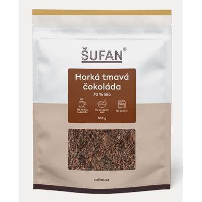 Šufan Bio Horká tmavá čokoláda 70% Peru 500 g – Zboží Mobilmania