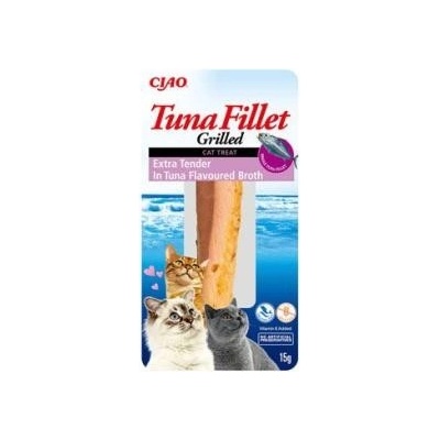 INABA Cat Grilled Tuna Fillet vo vývare z hrebenatky 15 g