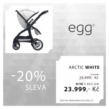 BabyStyle Egg / Gun Metal rám Arctic White 2016