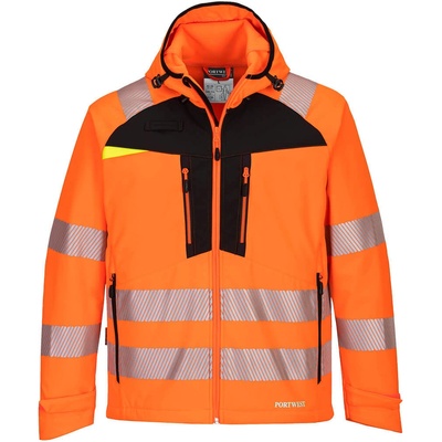 Portwest hi-vis dx475 / Светлоотразително софтшел яке - hv оранжево/черно xs (dx475obrxs)