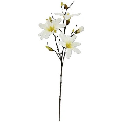 Umelá vetva magnólie 75 cm biela
