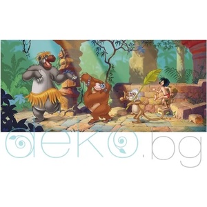  Детски фототапет Disney Книга за джунглата - 202х90см (15115-5355)