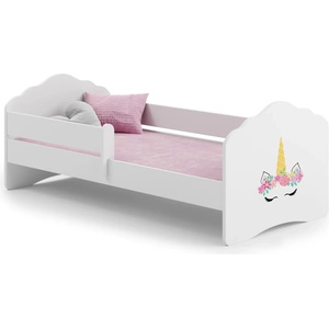 Kobi Детско легло FALA с парапет с различни мотиви (140 х 70 см, unicorn)