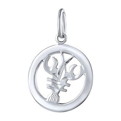 SILVEGO Strieborný prívesok znamenie zverokruhu Rak okrúhly B10283S07