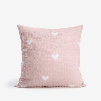 Goldea krep srdiečka na púdrovo ružovom 30 x 50 cm