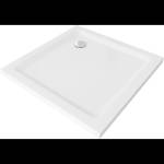 Mexen Flat Квадратен тънък душ корито 100 x 100 см, бял, хромиран сифон - 40101010 (40101010)