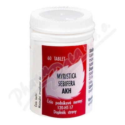Radim Bakeš Galenická laboratoř Ostrava AKH Myristica cebifera 60 tabliet