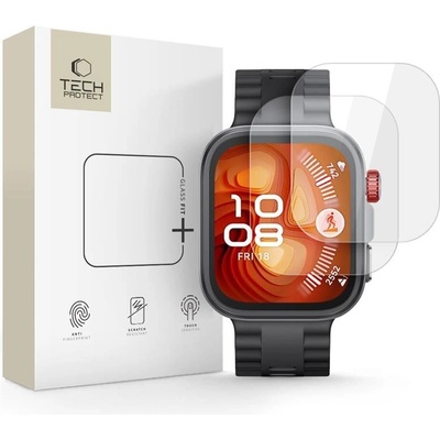 Tech-Protect 2 броя стъклени протектори за Huawei Watch Fit 4 Pro от Tech Protect Glass Fit+ - Прозрачни (5906302368518)