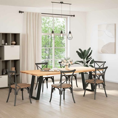 Omaxi 314482 Nohy k jídelnímu stolu ve tvaru U 2 ks černé 60 x 72-73 cm ocel