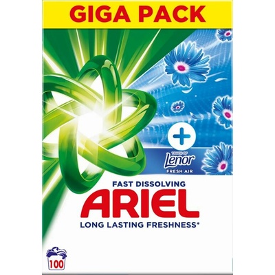 Ariel Prášek na praní +Touch of Lenor Unstoppables 100 PD 5,5 kg