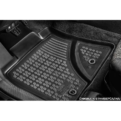 Гумени стелки Rezaw-Plast съвместими с BMW серия 2 F45 Active Tourer след 2014 година, 4 части, черни (200721)