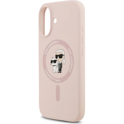 CG Mobile iPhone 17 KARL LAGERFELD ТЕЧЕН СИЛИКОН KARL AND CHOUPETTE MAGSAFE Силиконов протектор за телефон, устойчив на удари, MagSafe, цвят ROSE KLHMP17SSCMKCRHP (KLHMP17SSCMKCRHP)