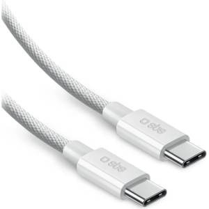 SBS lacablebrdtcc2m100w usb кабел usb 2.0 2 м usb c 0, 48 Гбит/с 100 w Бяла (lacablebrdtcc2m100w)