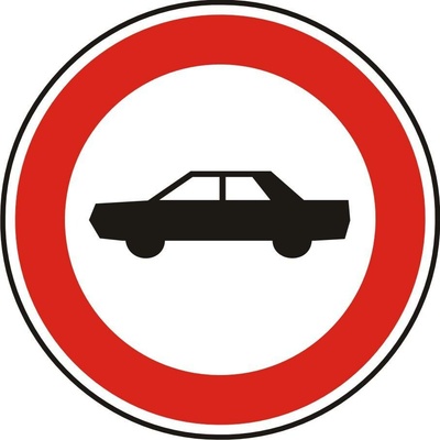 Dopravní Značka B3b Zákaz vjezdu osobních automobilů