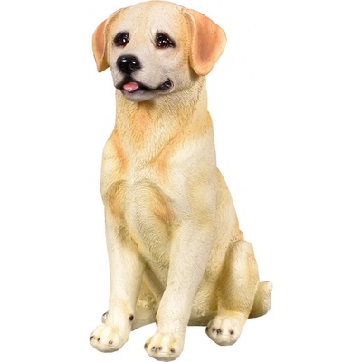 Pes Labrador sedící polyresinový 11x15x20cm – Zboží Mobilmania