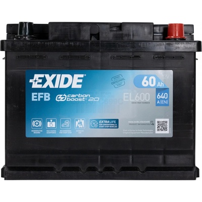 Exide Start-Stop EFB 12V 60Ah 640A EL600 | Zboží Auto