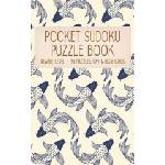 Independently Published Pocket Sudoku Puzzle Book: Newbie Very Easy Level - 150 puzzles 9x9 & 16x16 grids Koi Fish Pattern Blue Travel Size Paperback Notebook | Faroutandfabulous Puzzle Books