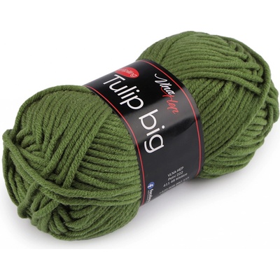 Prima-obchod Pletací příze Tulip big 100 g, barva 16 (41309) zelená