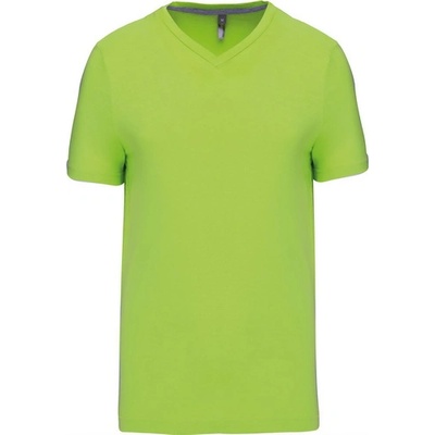 Kariban v-neck k357 / Мъжка тениска с къс ръкав - лайм m (20k35712202)