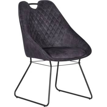 Image 1 of Carmen Трапезен стол Carmen GEDLING, до 100kg. , дамаска, метална база, антрацит (3532057)