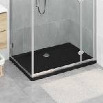 vidaXL Основен трей за душ с точки 100 x 70 x 4 см ABS Черно (42033514)