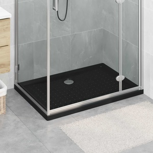 vidaXL Основен трей за душ с точки 100 x 70 x 4 см ABS Черно (42033514)